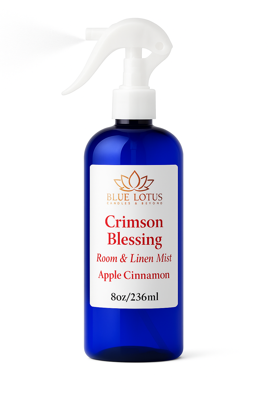 Crimson Blessing Room & Linen Spray – Apple Cinnamon Scent – 8oz Bottle – Warm Spiced Mist – Cozy Home Fragrance