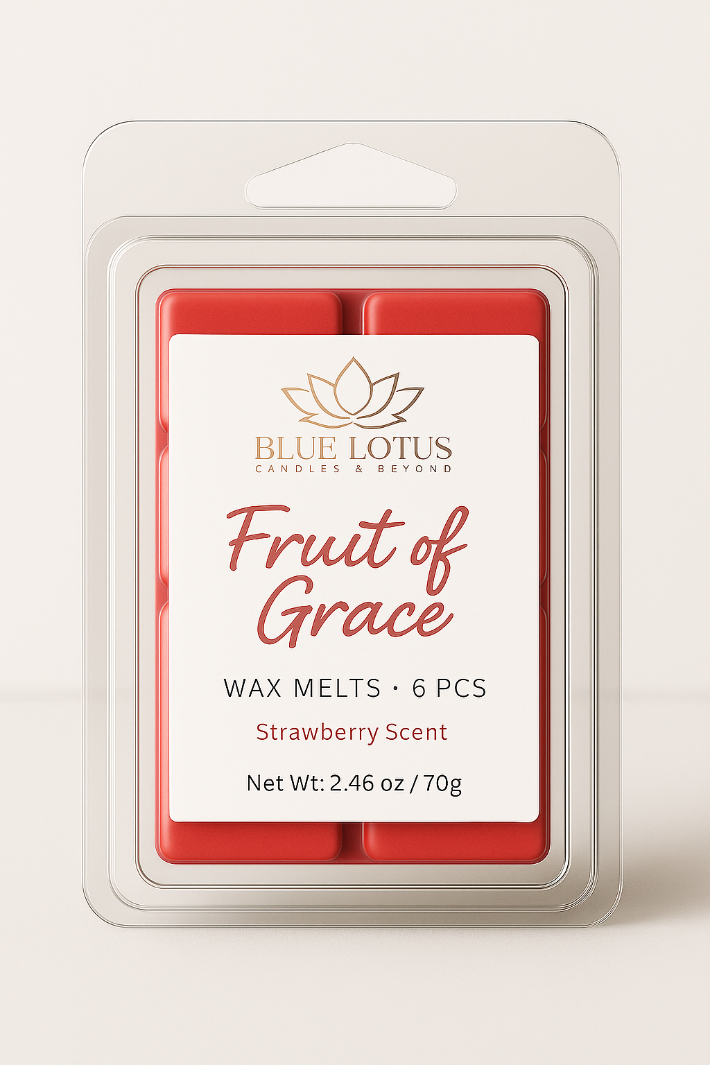 Fruit of Grace Wax Melts – Strawberry Scent – 6 Count Paraffin Wax Tarts – Sweet Spiritual Home Fragrance – 2.9oz
