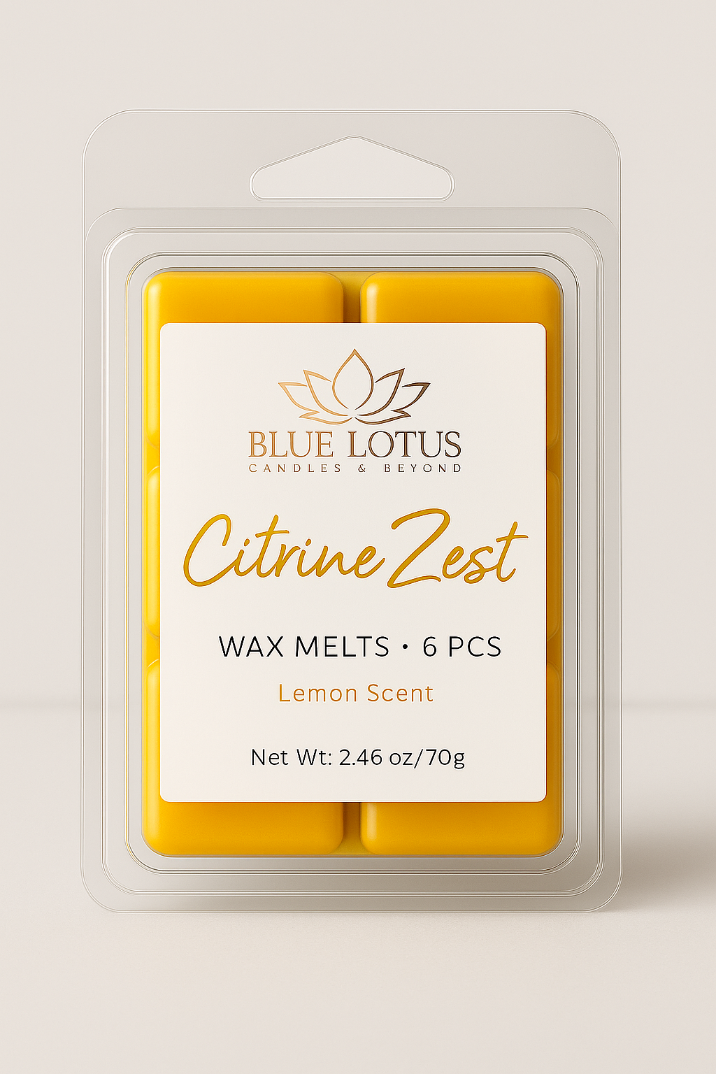 Citrus Zest  Wax Melts for Warmer – 6 Cubes | Bright Citrus Scent (2.46 oz)