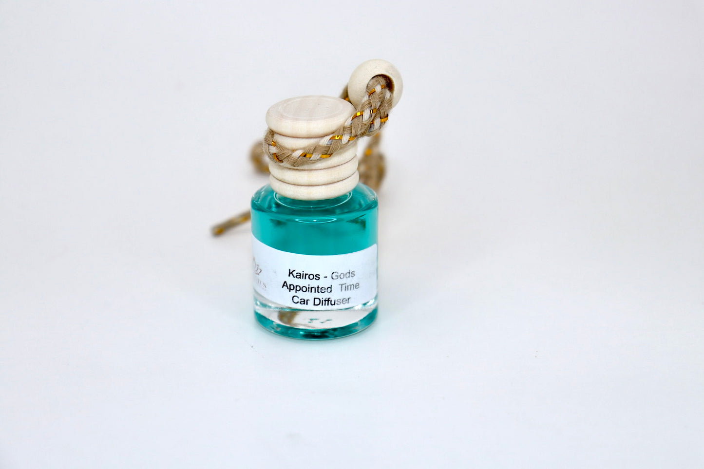 Kairos Scented Car Diffuser – Elegant Wood Top | Hanging & Vent Clip