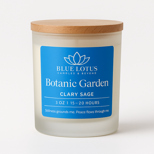 Botanic Garden Candle – 3 oz Coconut-Soy Wax with Natural Wicks | Herbal Scented Candle Clary Sage
