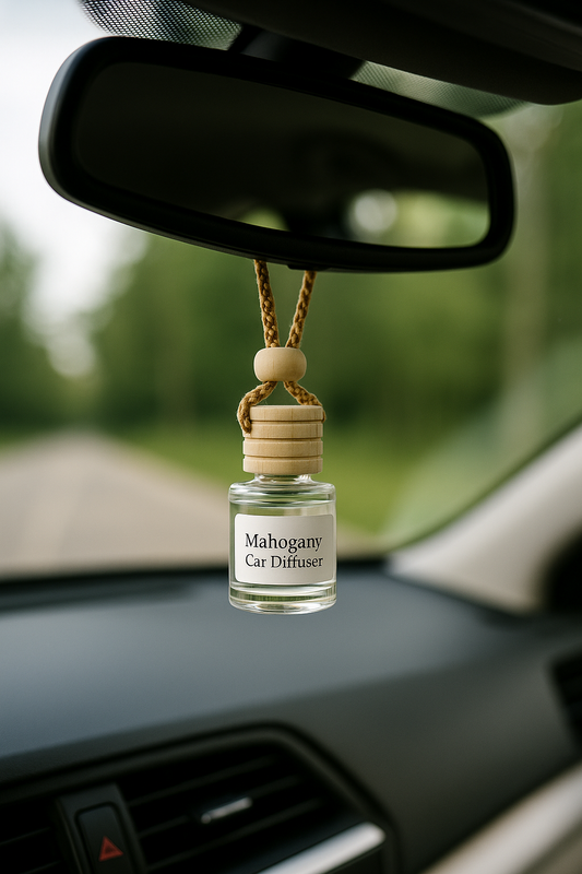 Mahogany Car Air Freshener | Stylish Wooden Diffuser