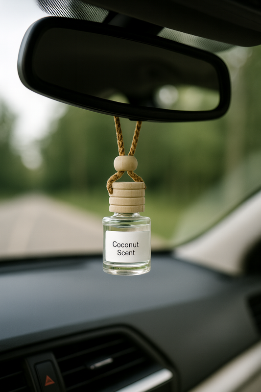 Coconut Car Diffuser – Long-Lasting Fragrance | Clip & Hanging Styles