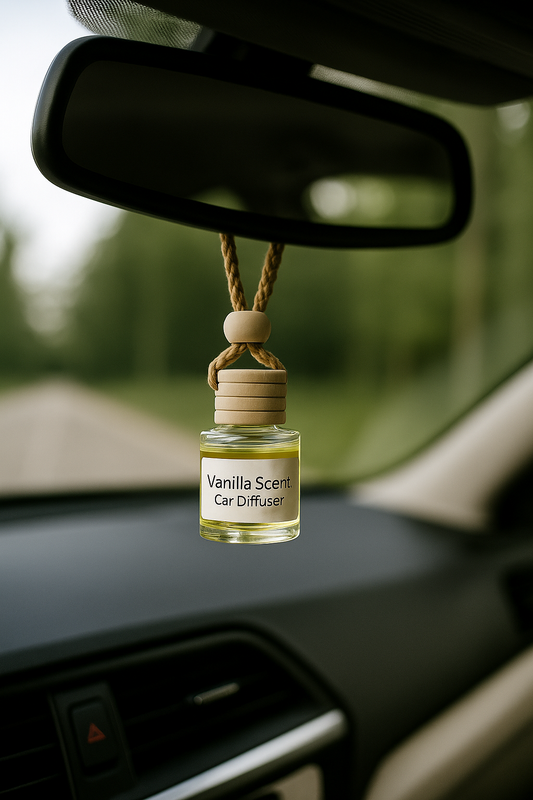 Vanilla Musk Car Air Freshener | Wooden Diffuser – Hanging or Clip