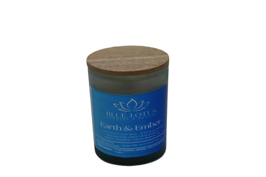 Earth & Ember Frankincense Candle – 3 oz Coconut-Soy Wax with Wood, Hemp or  Cotton Wicks