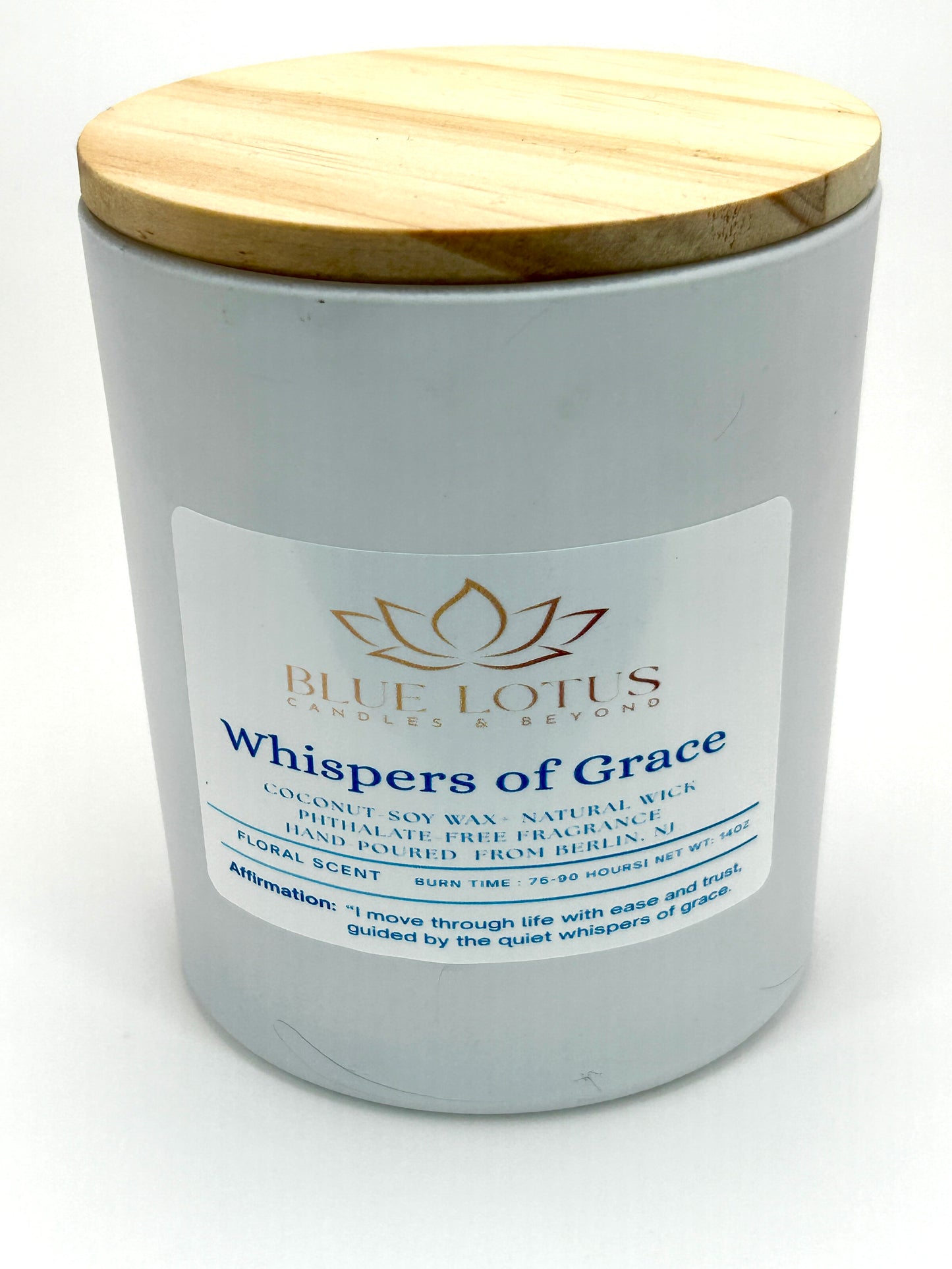 Whispers of Grace – Japanese Cherry Blossom Candle – 14oz Coconut Soy Wax – Soft Floral Scent with Wood, Hemp, or Cotton Wick