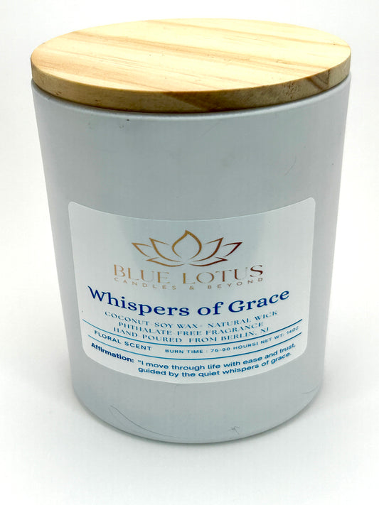 Whispers of Grace – Japanese Cherry Blossom Candle – 14oz Coconut Soy Wax – Soft Floral Scent with Wood, Hemp, or Cotton Wick